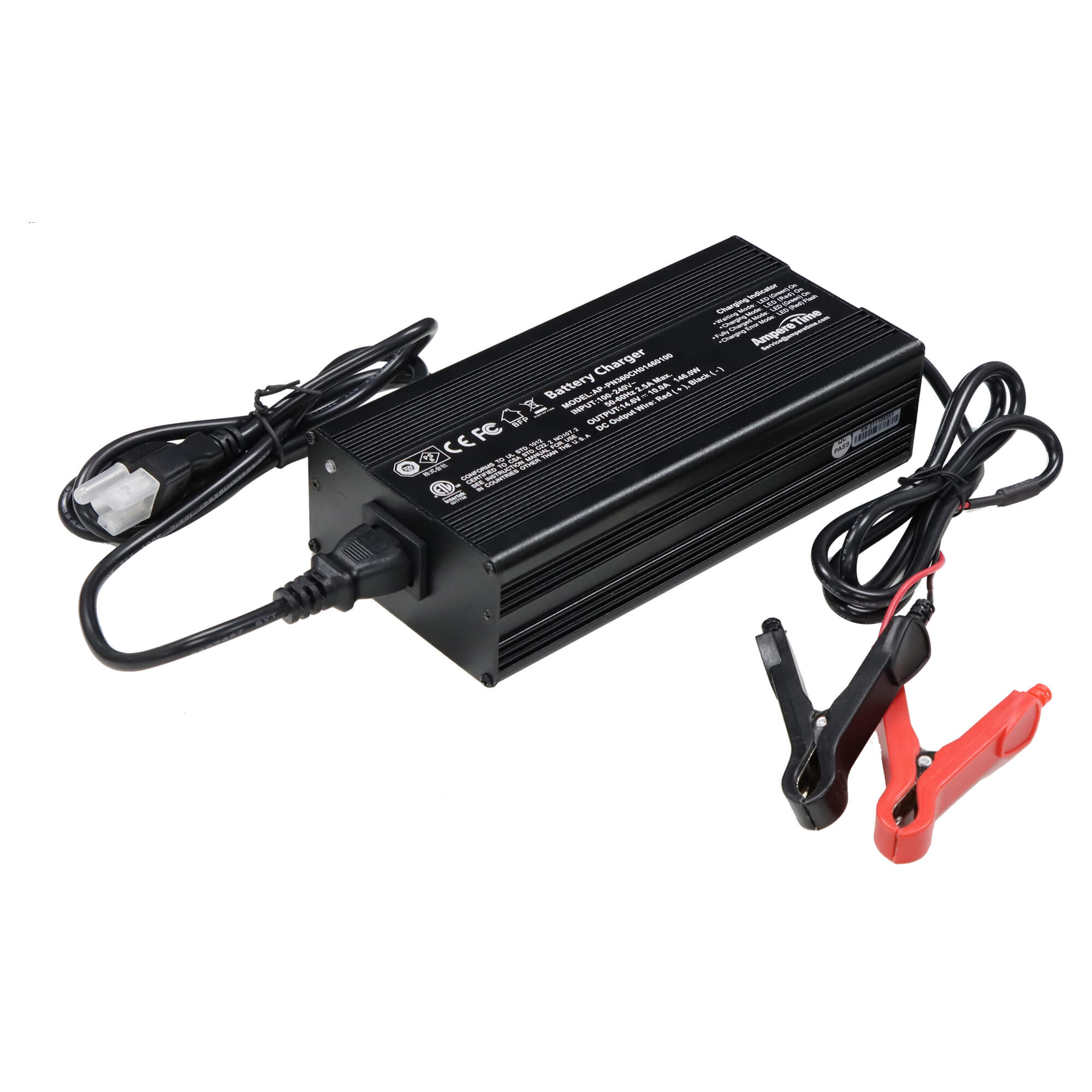 Ampere Time 14.6V 10A, Intelligent AC-DC Battery Charger Ampere Time
