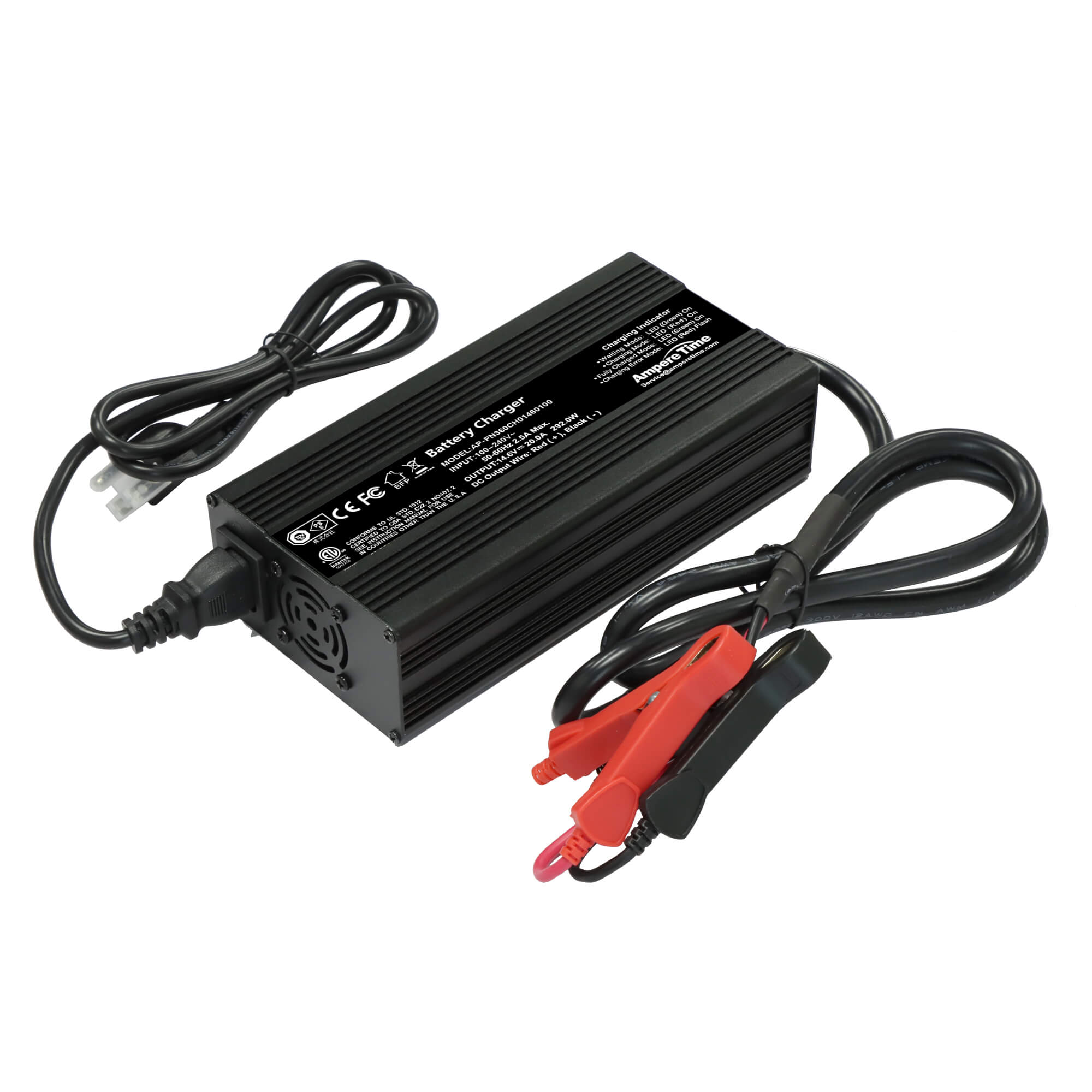 Ampere Time Stable Voltage 14.6V 20A Lithium Iron Phosphate Battery Charger Ampere Time